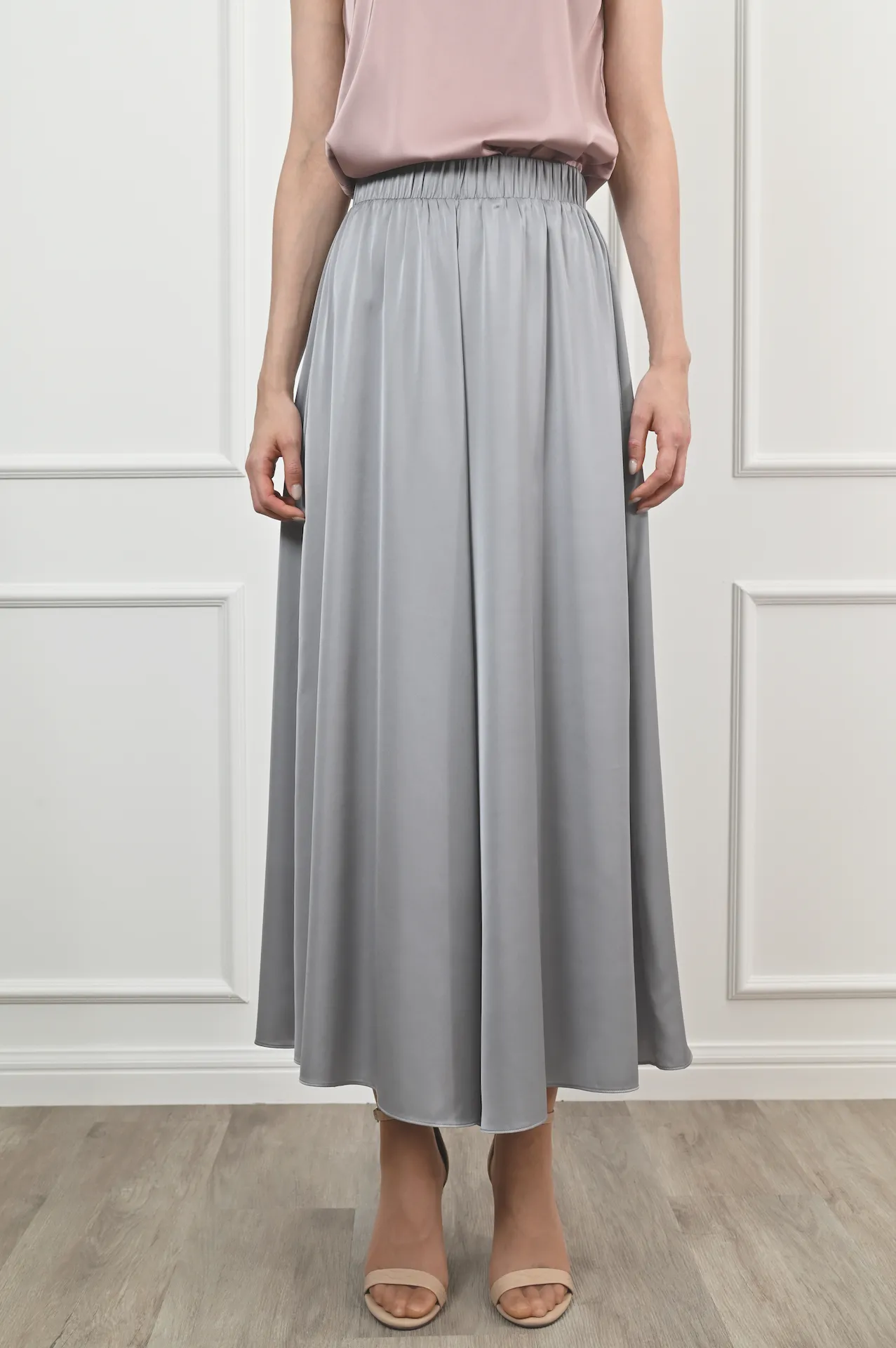 Sophia Matte Satin Fluid Long Pants