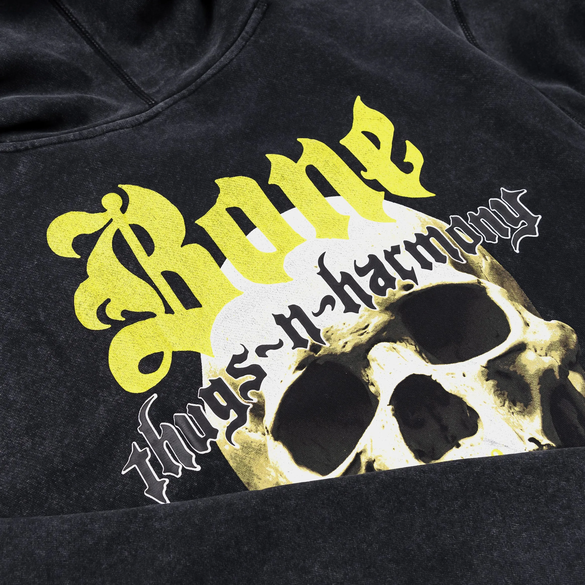 SP x Bone Thugs N Harmony Skull n Guns Pullover Mens Hoodie (Black/Volt)