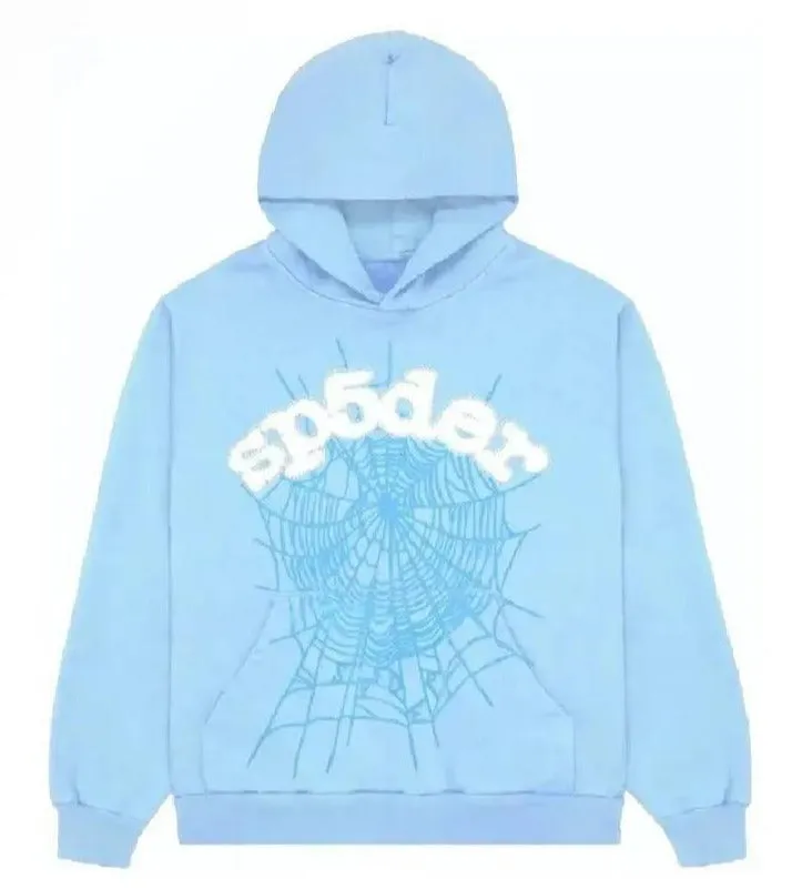 Sp5der Hoodie Sky Blue