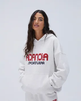 Light Grey Melange Oversized Sportswear Hoodie for Ultimate Comfort