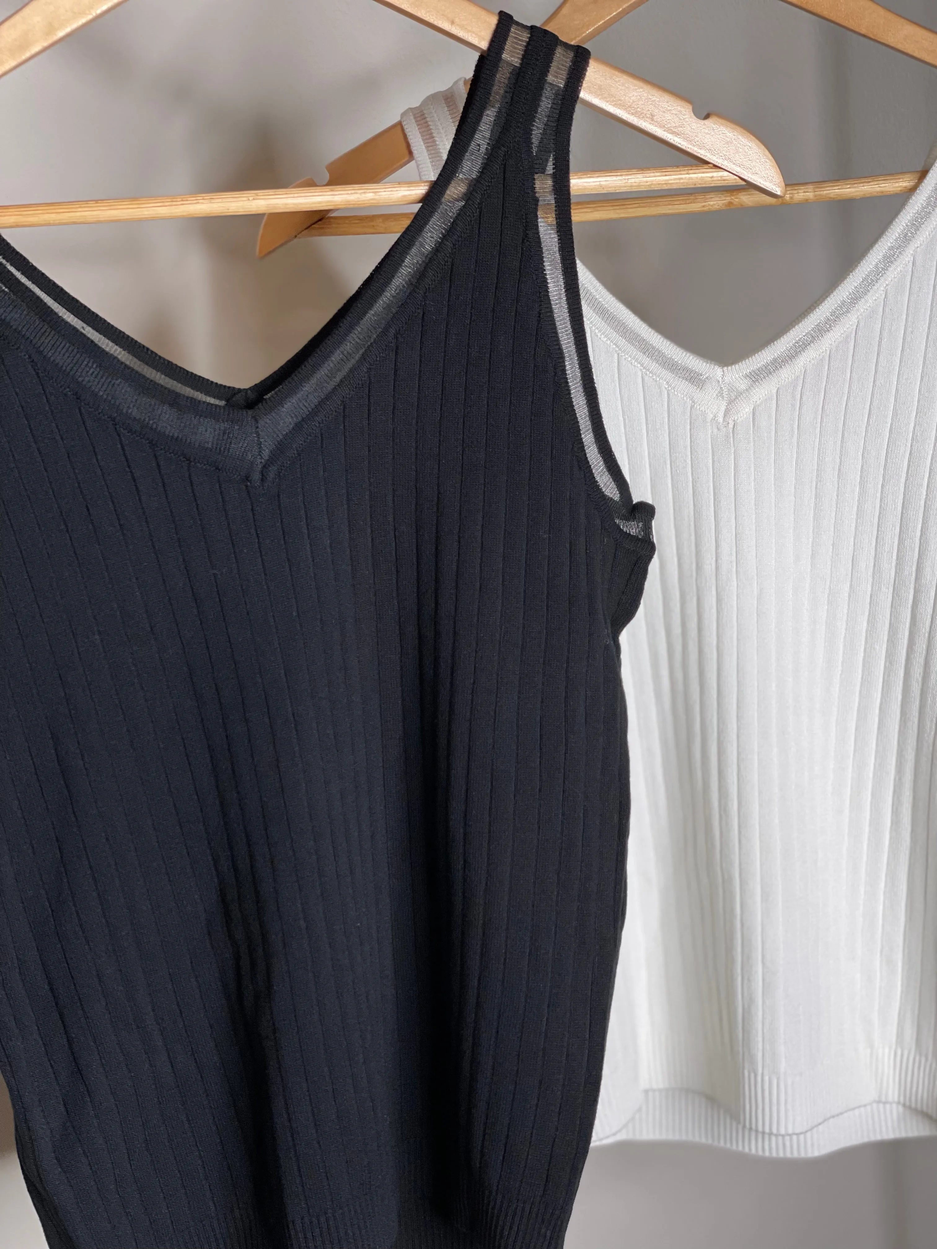 Sweater Tank in Black or Ivory