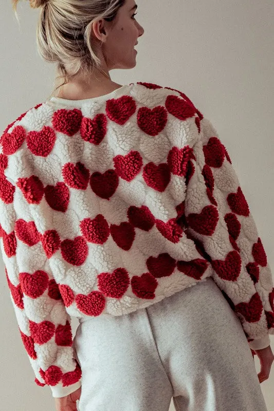 Sweater Warm Hearts Rojo