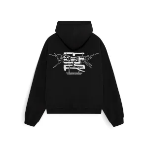 THE THIRD ROOM X VERTERE BERLIN SPIKES HOODIE - BLACK