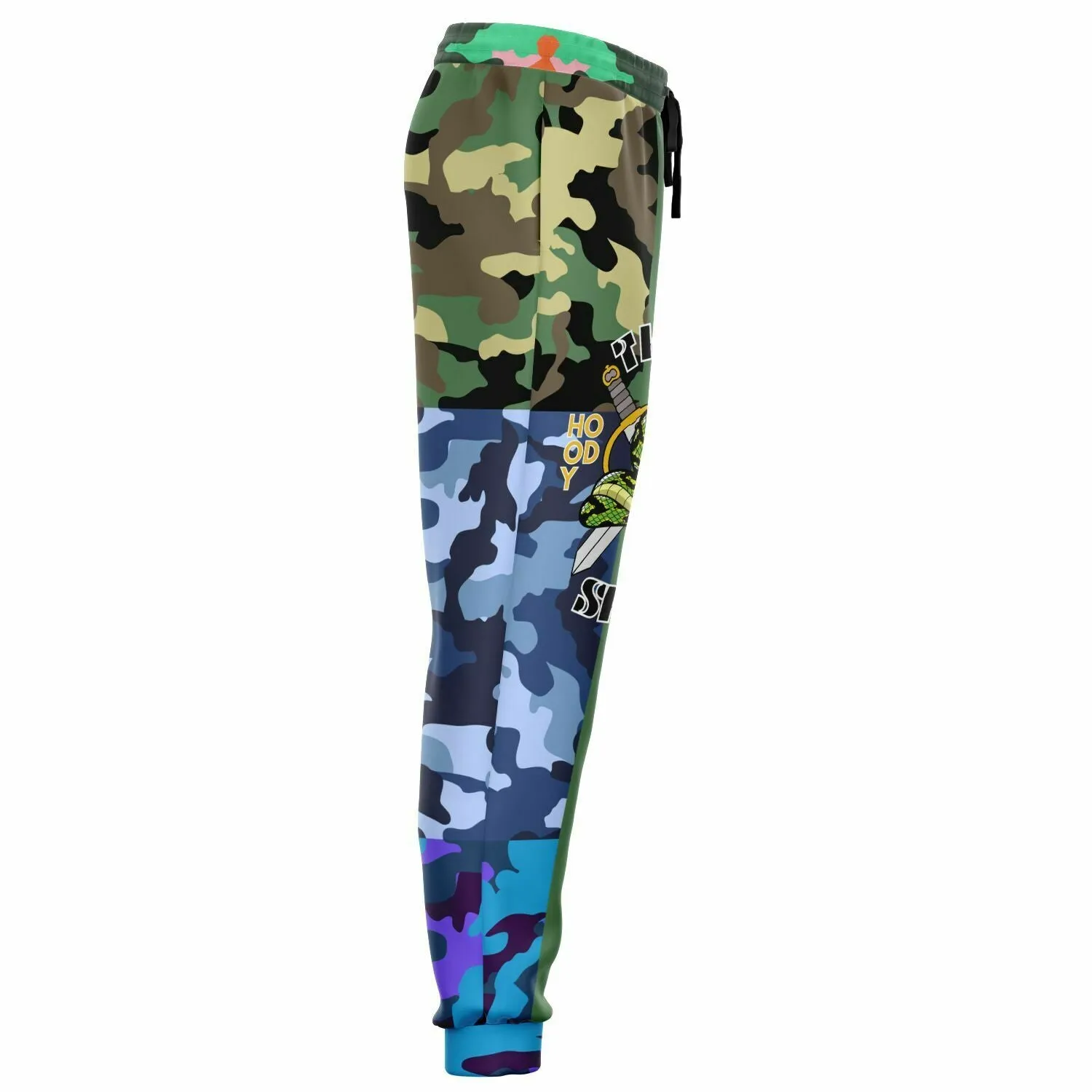 THS Snake Bite Patchwork Camo Stretch Poly Eco-Poly Joggers