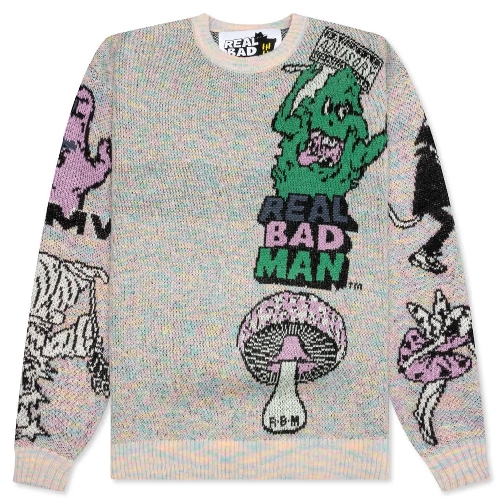 Too Many Graphics Sweater - Melange