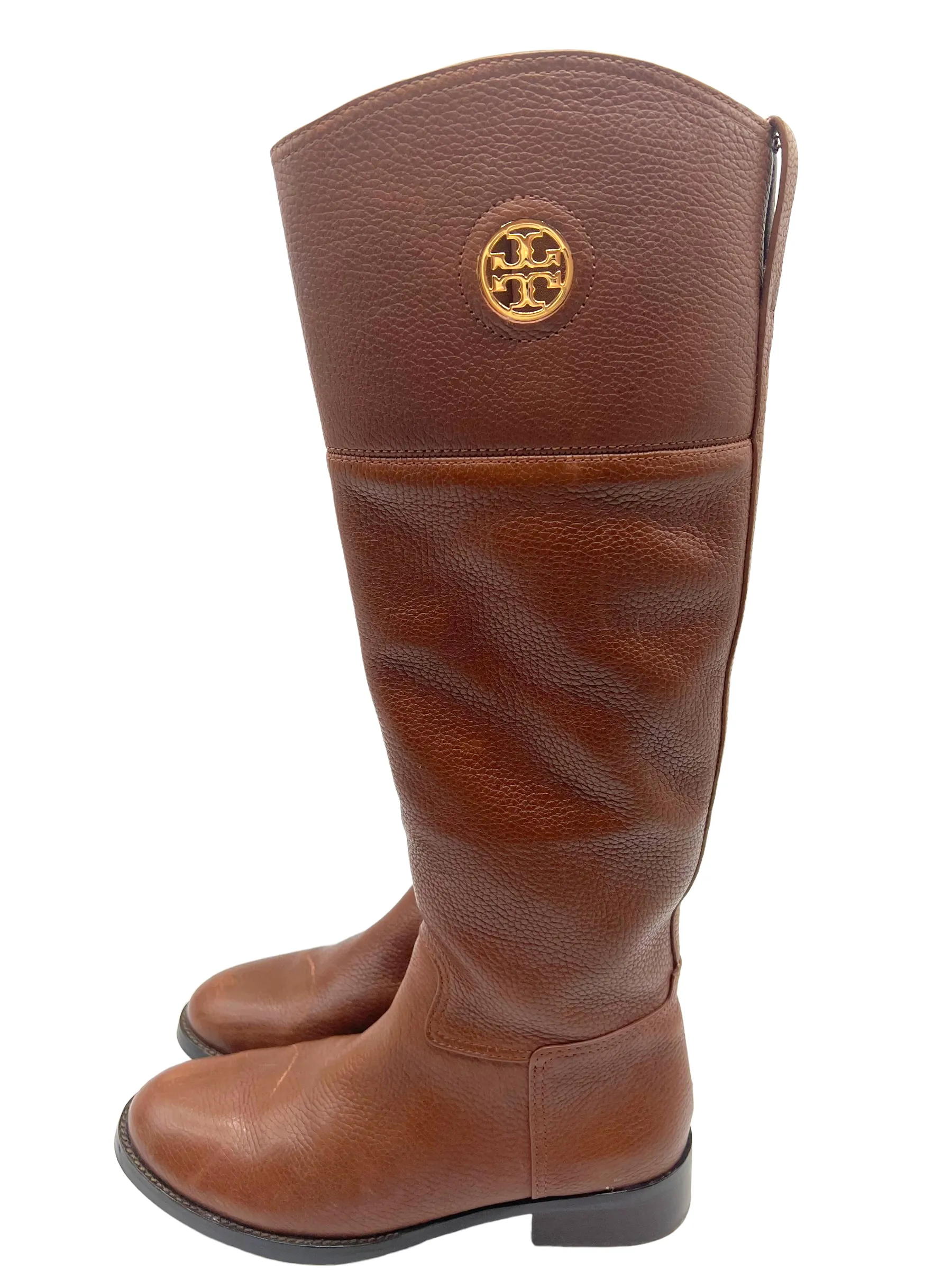 Tory Burch Brown Leather Junction Size 8 Riding Boots