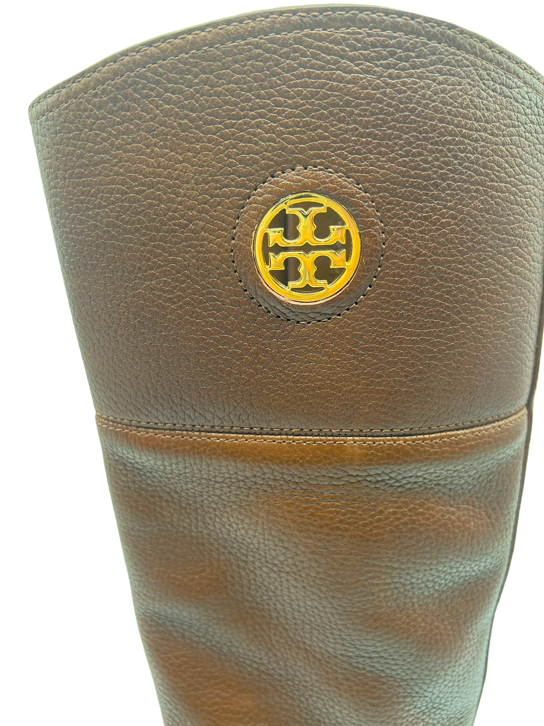 Tory Burch Brown Leather Junction Size 8 Riding Boots