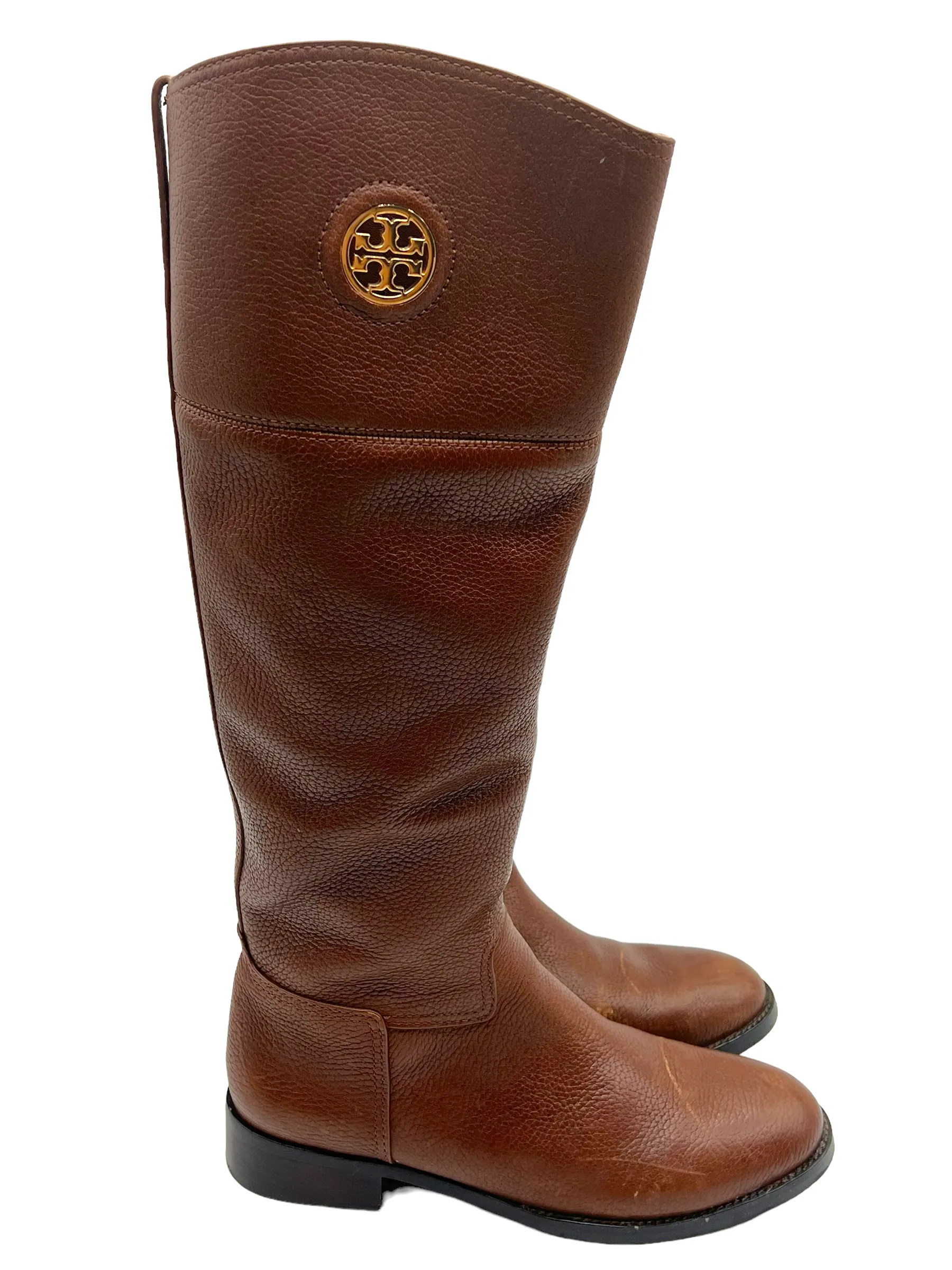 Tory Burch Brown Leather Junction Size 8 Riding Boots