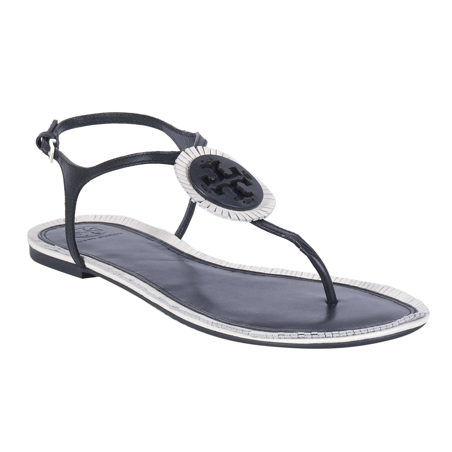 TORY BURCH MILLER FRINGE FLAT SANDAL