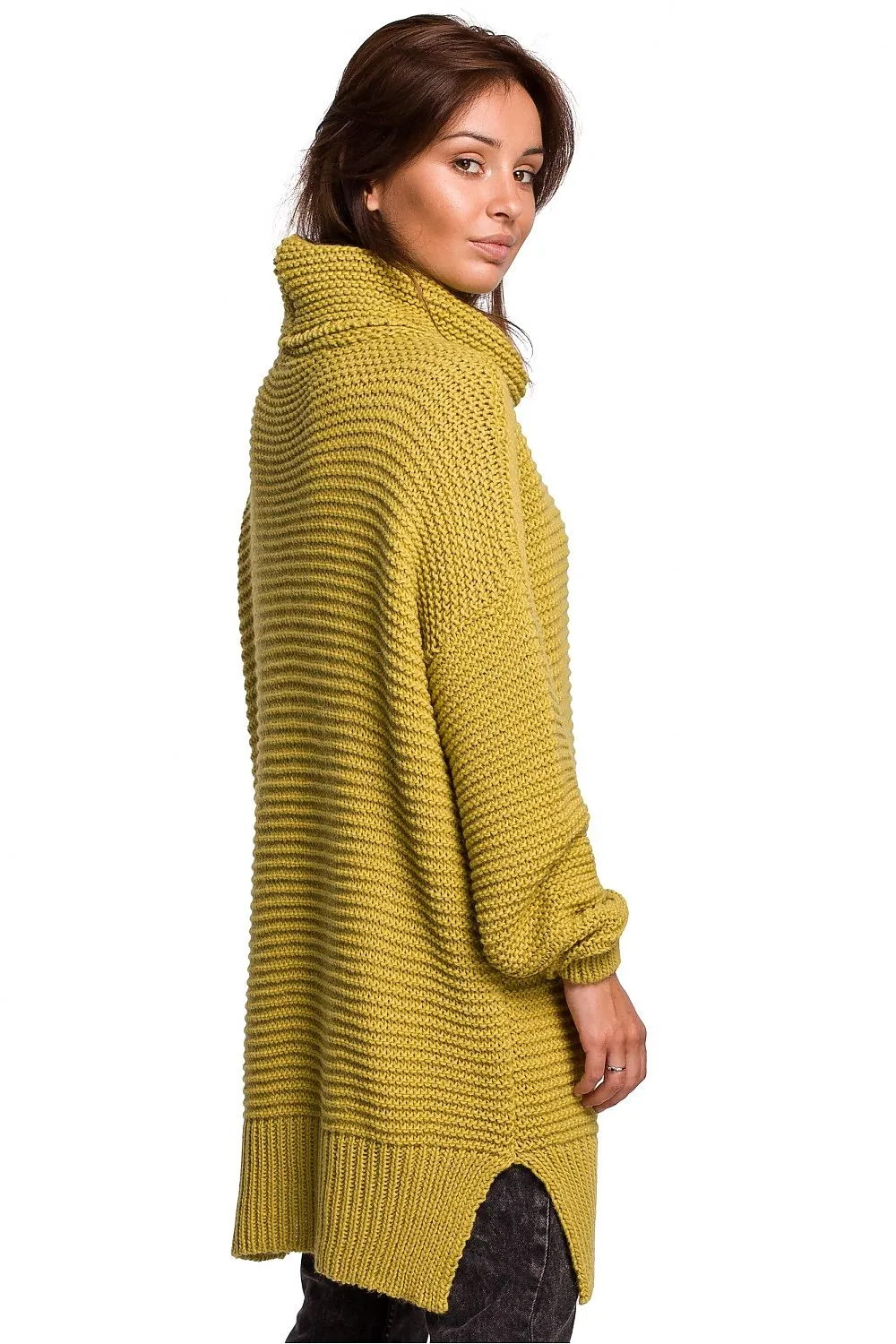 Turtleneck Long Sweater Mustard