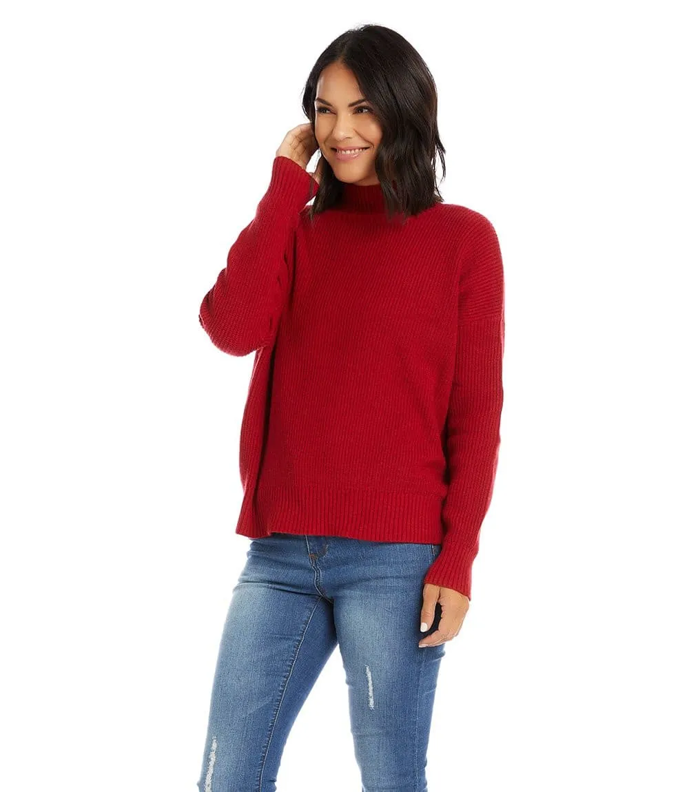 Turtleneck Sweater in Red