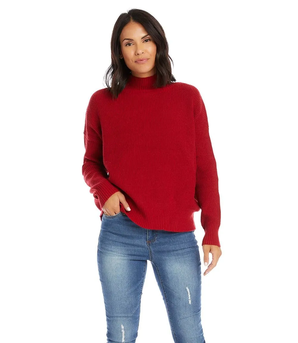 Turtleneck Sweater in Red