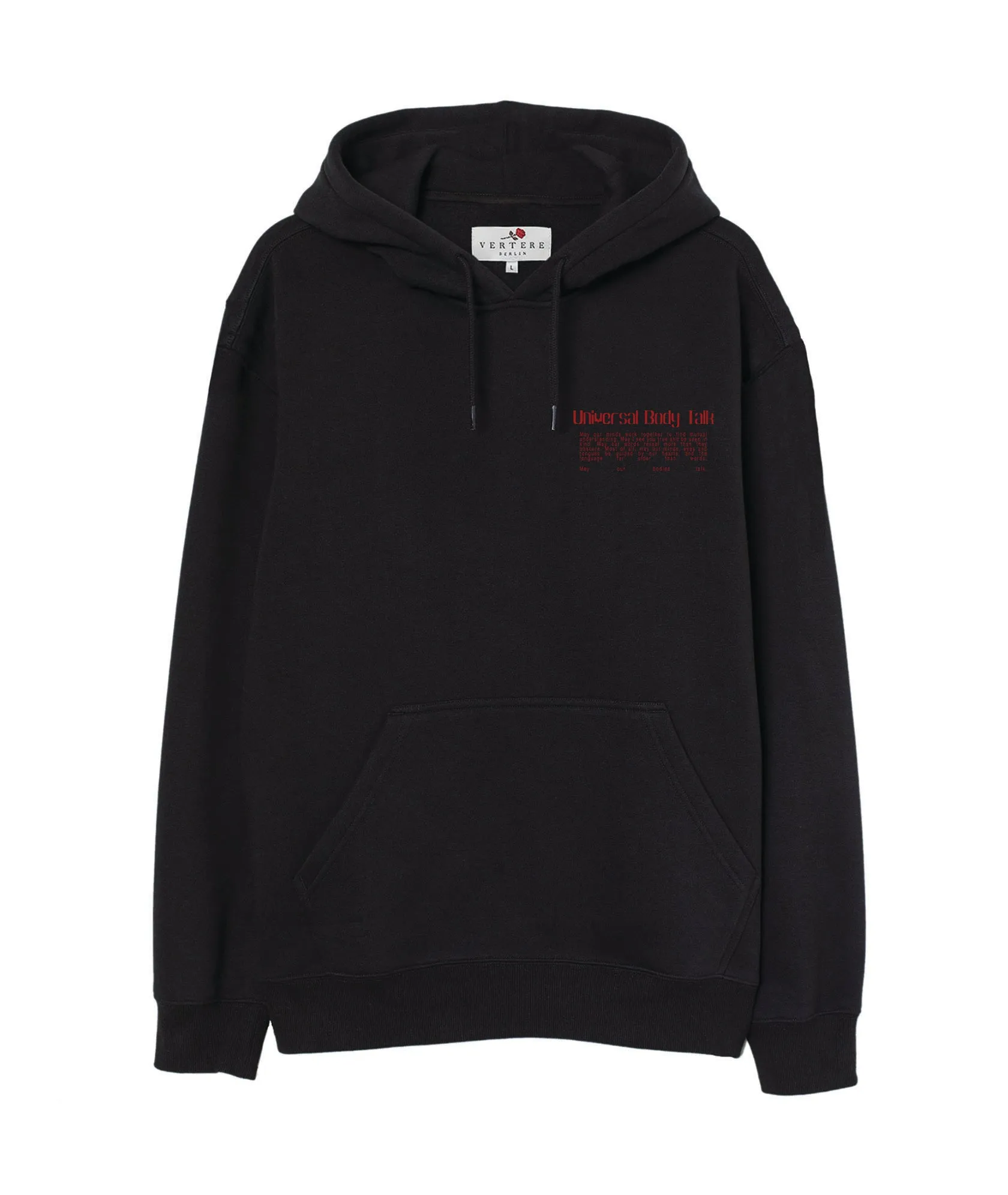 UNIVERSAL BODY TALK HOODIE - BLACK