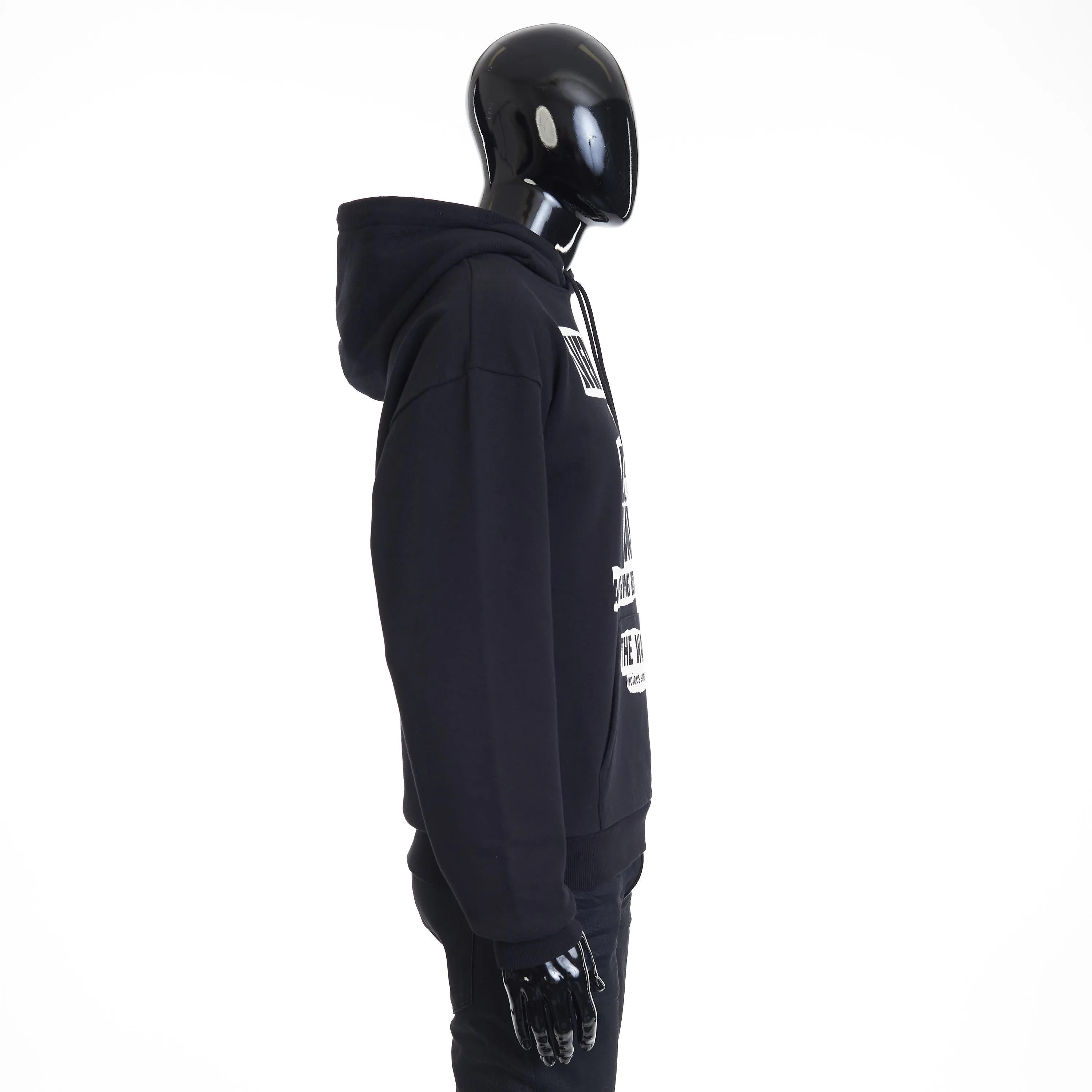 x ALAN VEGA Loose Hoodie "Everything Special Deadly Wait" Print In Cotton Fleece