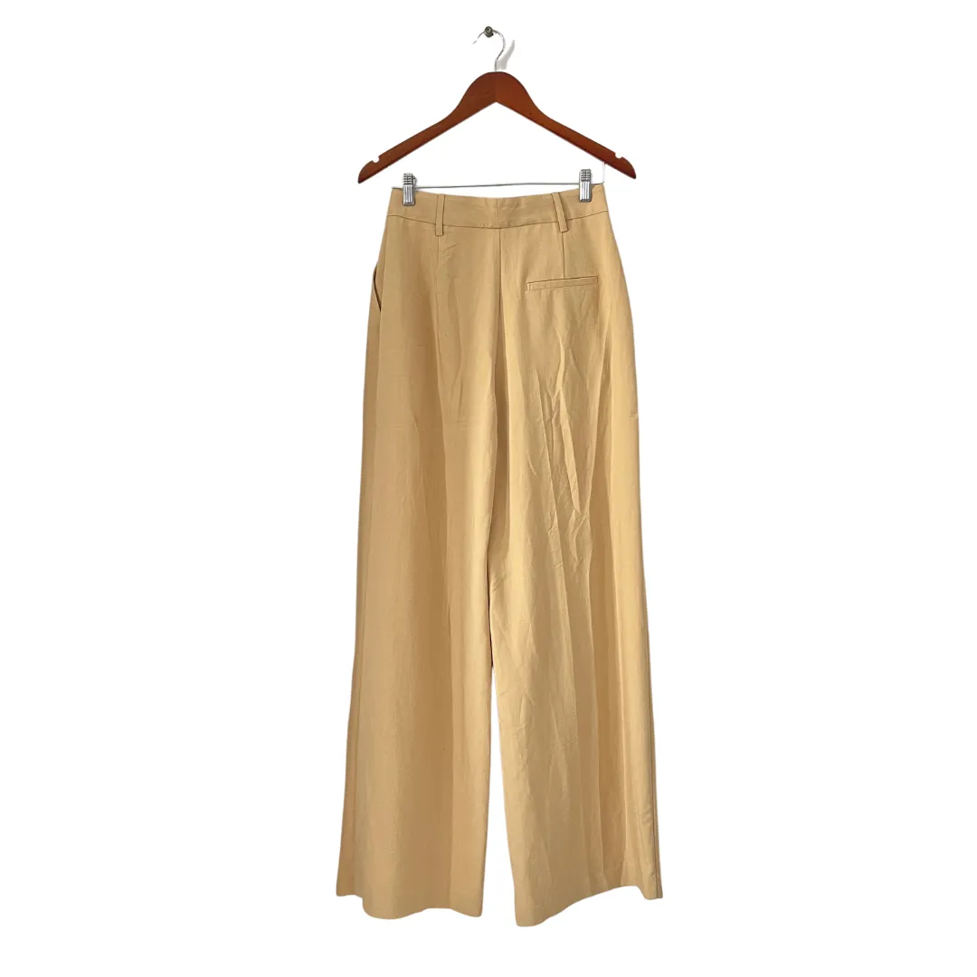 ZARA Beige-Camel Wide Leg Pants | Brand New |