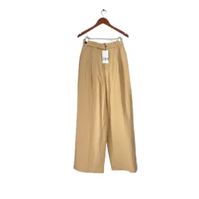 ZARA Beige-Camel Wide Leg Pants | Brand New |